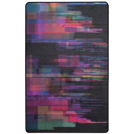 Safavieh 3 x 5 ft. Daytona Power Loomed Rug Small Rectangle - Black & Fuchsia DAY103F-3